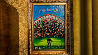 Matti Rag Paanasen maalaus "Pandemia" vuodelta 2020. 