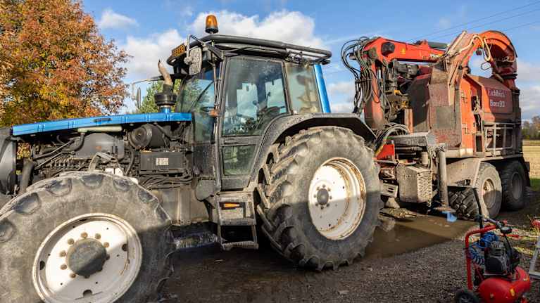 Traktorikäyttöinen haketin.