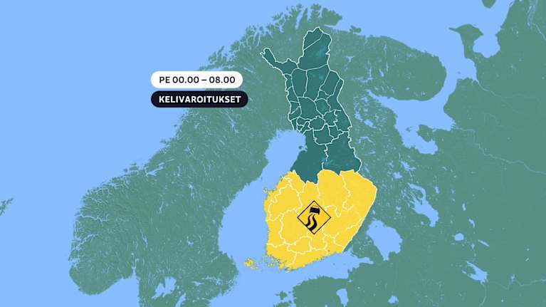 Kelivaroitukset perjantaiaamulle.