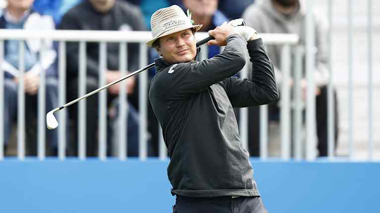 Tapio Pulkkanen golfin Euroopan-kiertueella Irlannissa syyskuussa 2025.