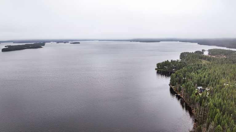 Ilmakuva Kemijärven vesistöstä.