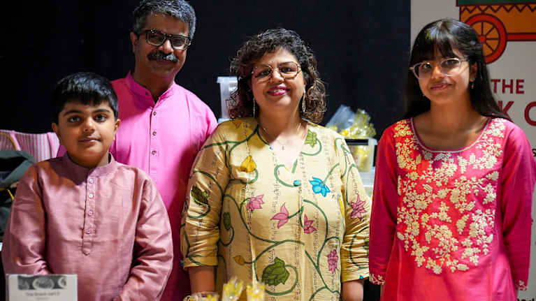 Hindujen Diwali-festivaalia Espoossa.