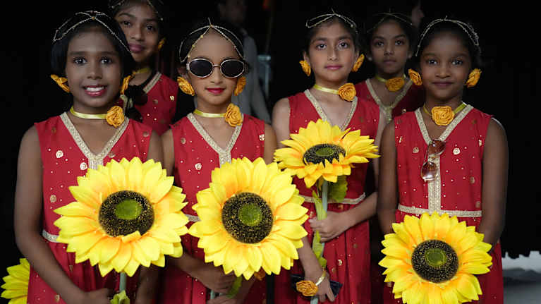 Hindujen Diwali-festivaalia Espoossa.