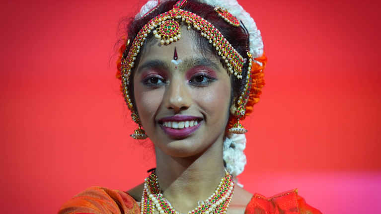 Hindujen Diwali-festivaalia Espoossa.