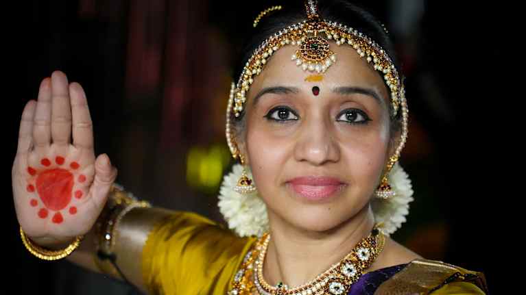 Hindujen Diwali-festivaalia Espoossa.