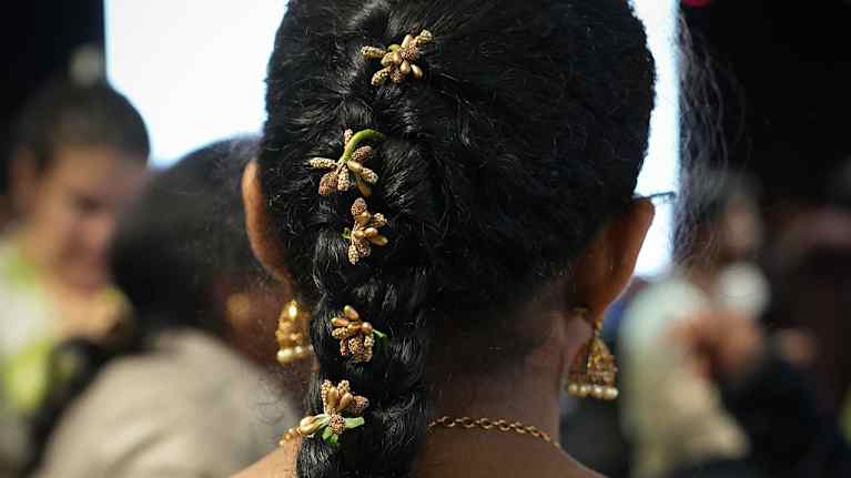 Hindujen Diwali-festivaalia Espoossa.