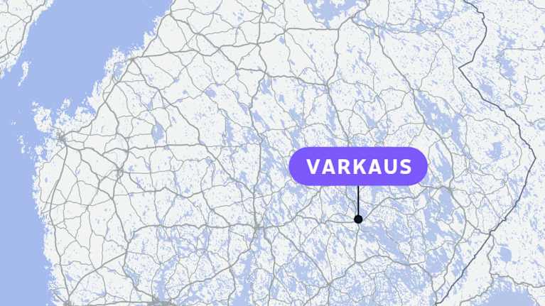 Varkaus Suomen kartalla.