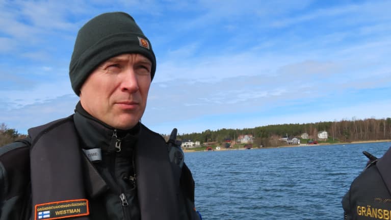 Kim Westman merivartioston veneessä