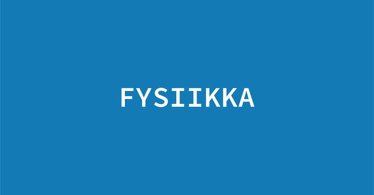 2021 kevät: fysiikka | Abitreenit