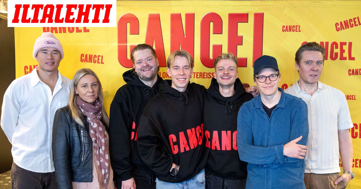 Tuukka ja Olga Temonen saapumassa Cancel-elokuvan punaiselle matolle – Suora lähetys alkamassa