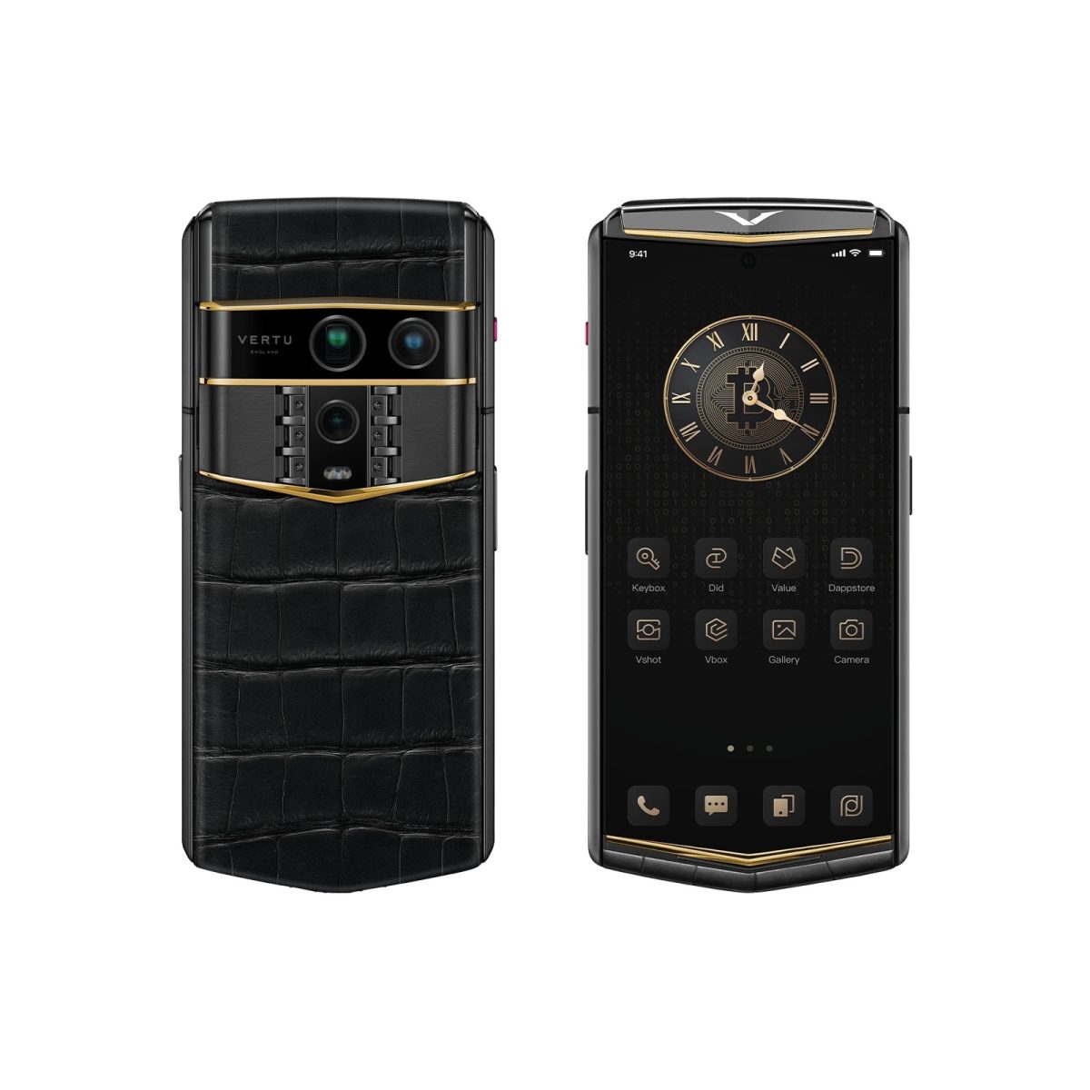 Vertu Agent Q, Alligator Gold Accent Collector's Edition.
