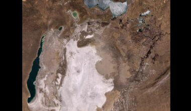 Tältä Araljärvi näyttää nykyään satelliittikuvassa