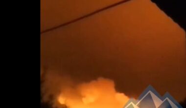 Ammusvarasto liekeissä, droonit ohittivat ilmatorjunnan