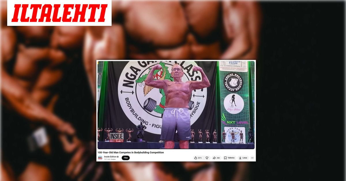100-vuotias kehonrakentaja ällistyttää – ”Pidän vatsalihakset tiukkana”