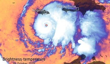 Tältä hurrikaani Melissa näyttää satelliittikuvissa