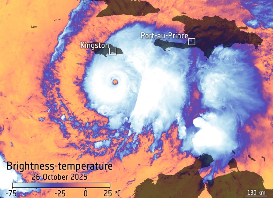 Tältä hurrikaani Melissa näyttää satelliittikuvissa