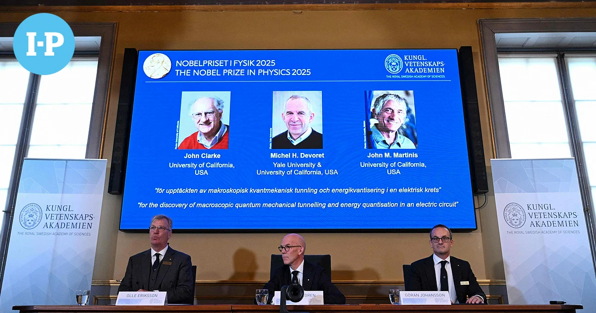 Fysiikan Nobel-palkinto kolmelle kvanttimekaniikan tutkimuksesta