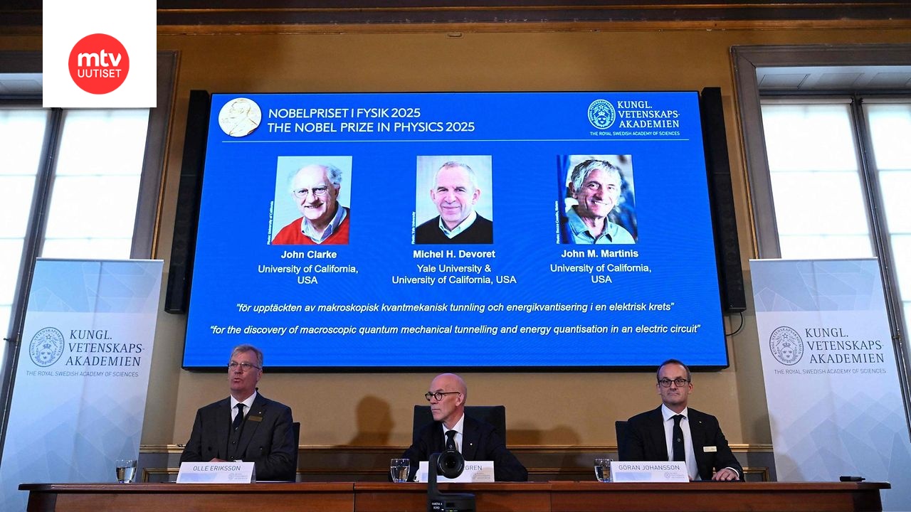 Fysiikan Nobel-palkinto kolmelle kvanttimekaniikan tutkimuksesta