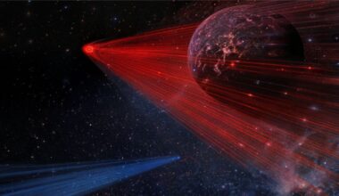 Salamannopea tähti kiitää galaksin halki