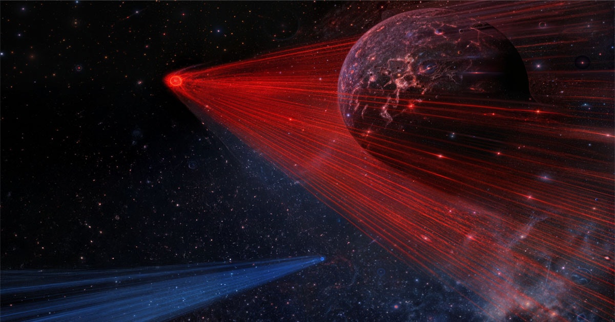 Salamannopea tähti kiitää galaksin halki