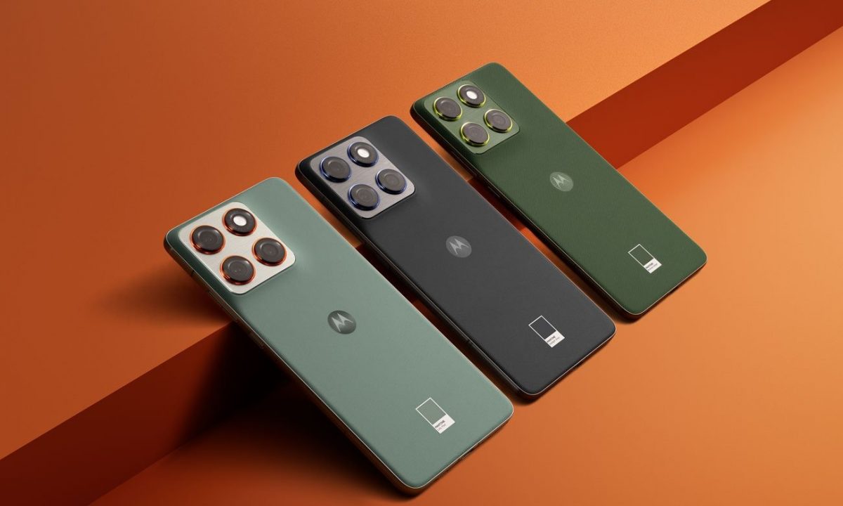 Motorola Edge 70 kolmena värivaihtoehtona.