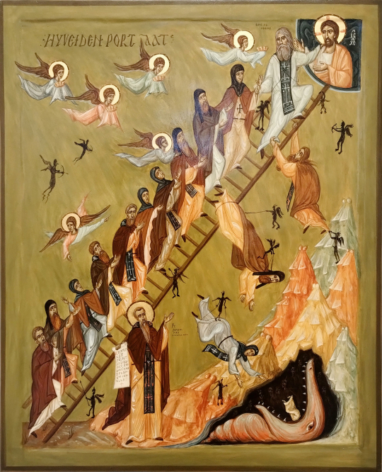 Munkki Gabrielin maalaama ikoni Hyveiden portaat