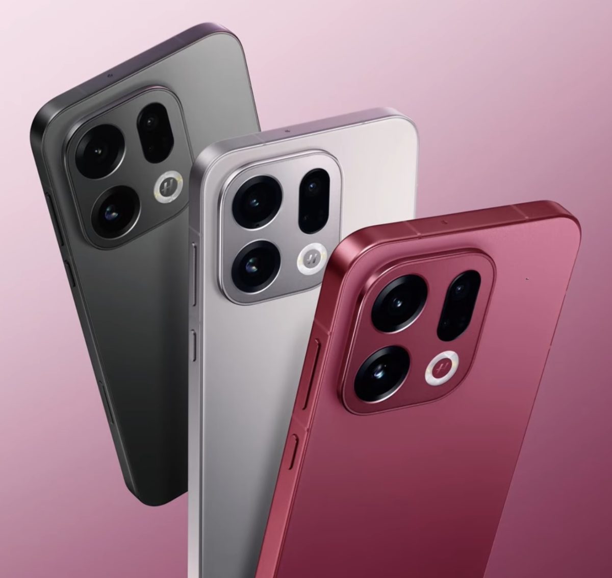 Oppo Find X9 eri väreissä.