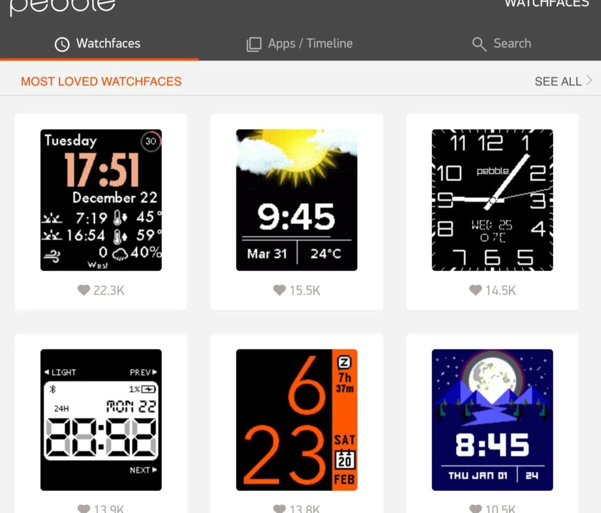 Pebble Appstore julkaistiin uudelleen.