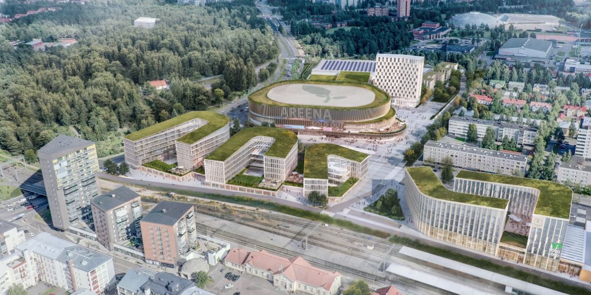 Oulun elämysareena lännestä, havainnekuva