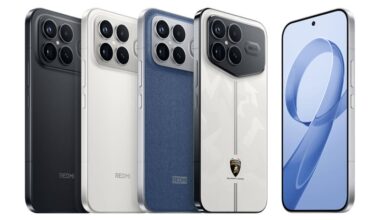 Redmi K90 Pro Max eri väreissä.