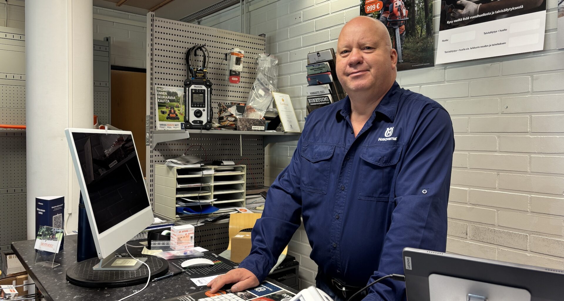 Yksinyrittäjä Reijo Moilanen menetti kaksi sormea ja perusti konekorjaamon