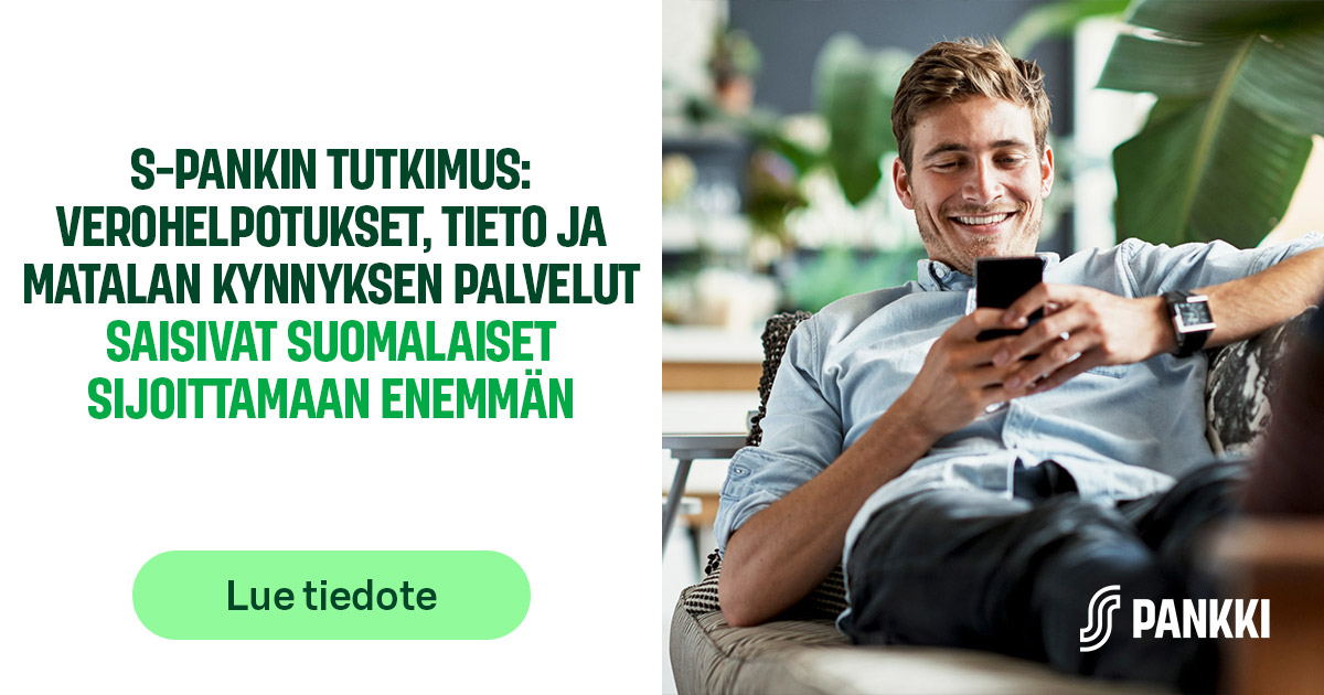 Verohelpotukset, tieto ja matalan kynnyksen palvelut saisivat suomalaiset sijoittamaan enemmän