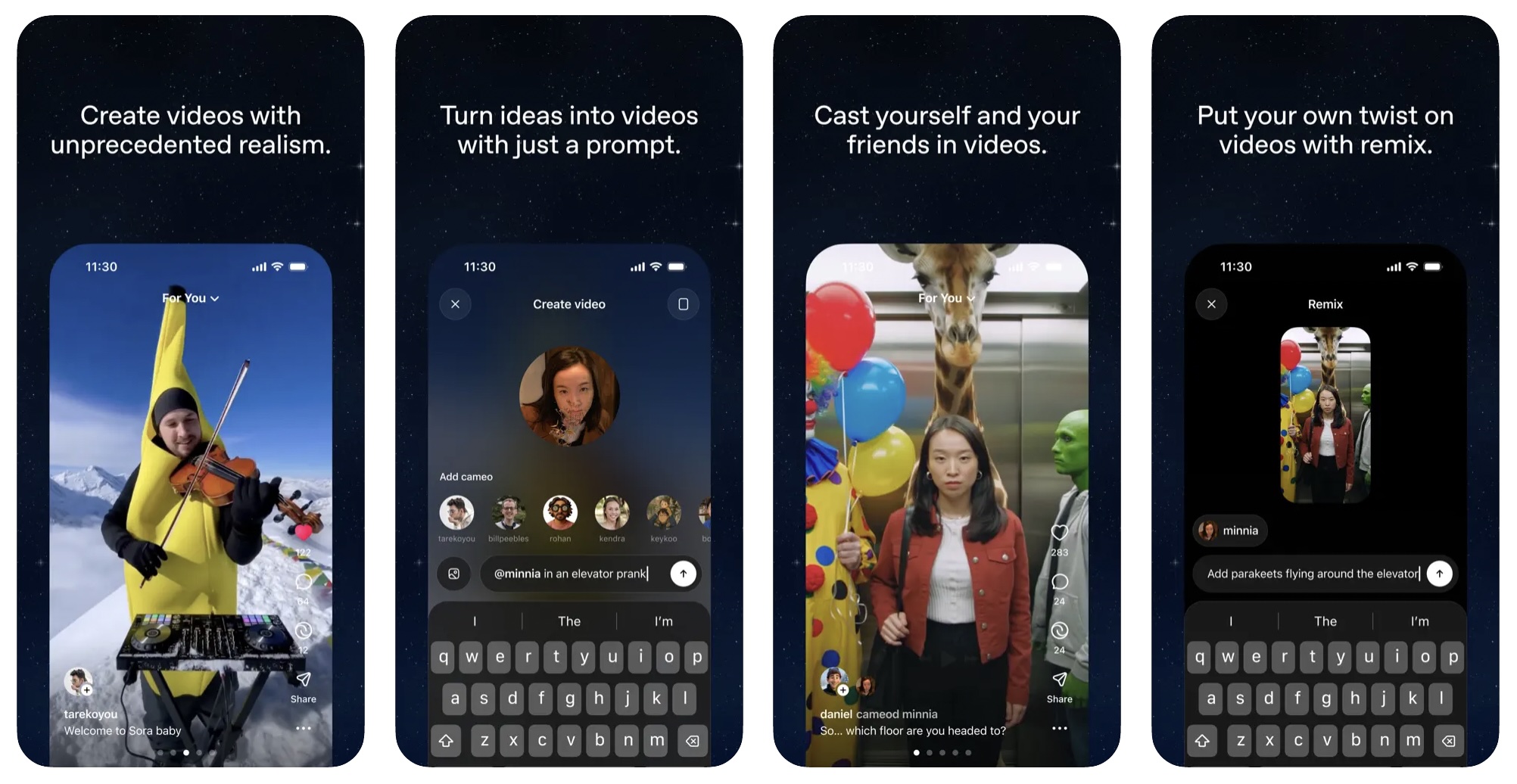 Uusi Sora-sovellus tekee tekoälyvideoiden luomisesta, jakamisesta ja katselemisesta helppoa.