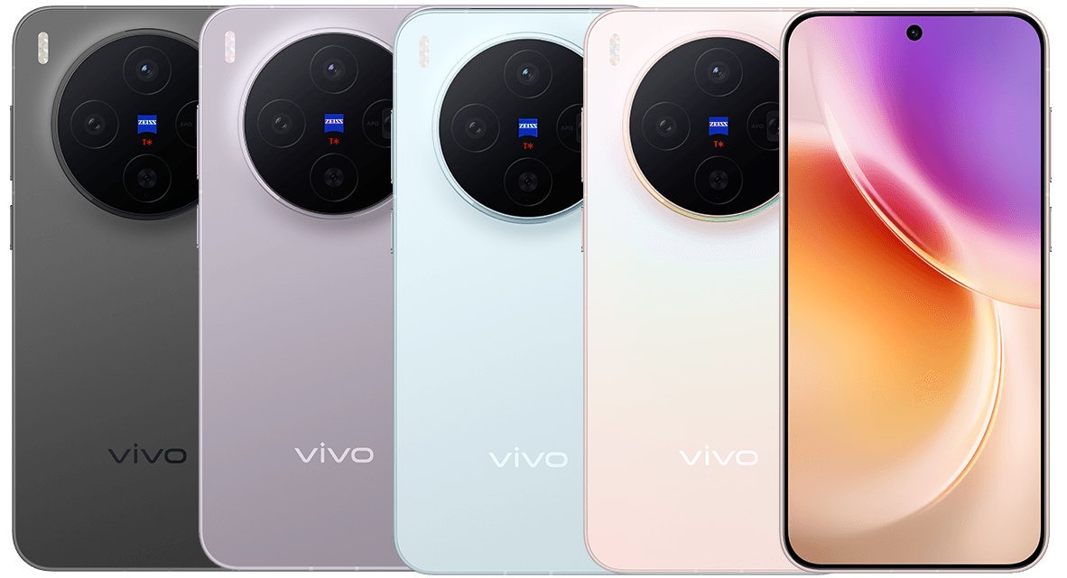 Vivo X300 eri väreissä.