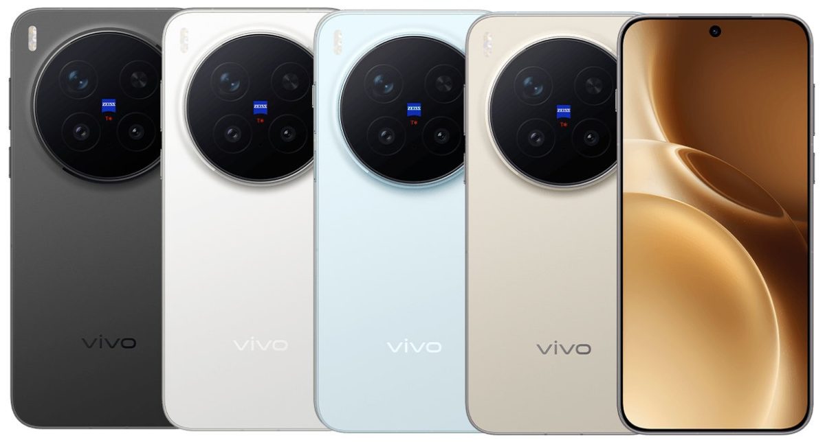 Vivo X300 Pro eri väreissä.