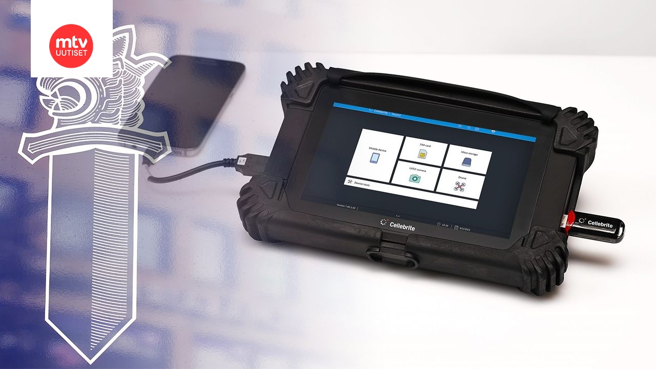 Cellebriten UFED-laite, jota käytetään tietojen keräämiseen älylaitteista. Kuva: Cellebrite.
