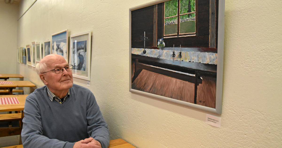 Matti Karhunen, 87, aloitti maalaamisen 75-vuotiaana – Nyt esillä on ensimmäinen oma näyttely | Paikalliset