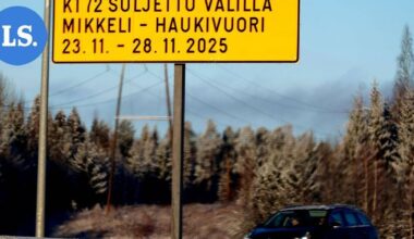 Kantatie 72 suljetaan sunnuntaina kello 10 useaksi päiväksi Ilmavoimien harjoituksen takia | Paikalliset