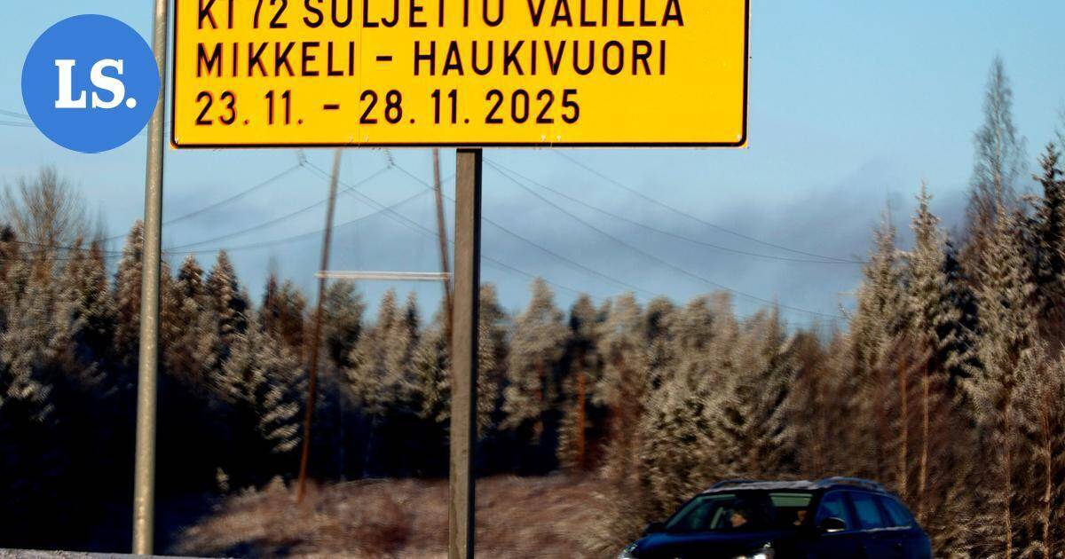 Kantatie 72 suljetaan sunnuntaina kello 10 useaksi päiväksi Ilmavoimien harjoituksen takia | Paikalliset