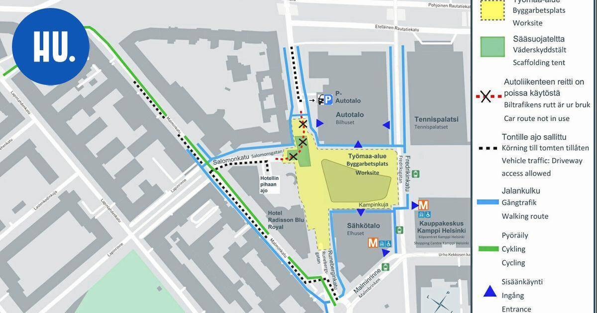 Vilkas risteys Helsingin keskustassa suljetaan 5 kuukaudeksi | Paikalliset