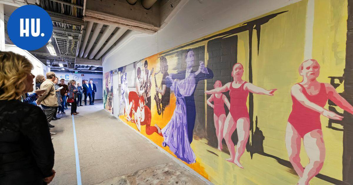 Kaapelitehtaan kellarissa on nyt jättimäinen muraali – teoksesta löytyy Erkki Tuomioja ja Radio Cityn valomainos | Paikalliset