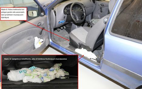 Mies kävi autollaan hyökkäyksen jälkeen. Miehen autossa oli kääntöveitsen lisäksi Fiskarsin veitsi ja metallitanko.