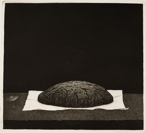 Pentti Kaskipuron Limppu vuodelta 1969. Kuivaneula, akvatinta ja viivasyövytys.