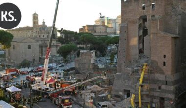 Keskiaikainen torni romahti osittain kesken kunnostustöiden Roomassa, yksi ihminen kuoli | Uutissuomalainen