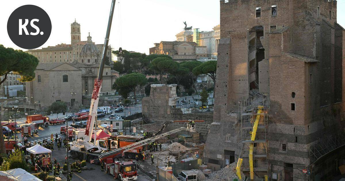Keskiaikainen torni romahti osittain kesken kunnostustöiden Roomassa, yksi ihminen kuoli | Uutissuomalainen