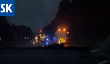 Puolustusvoimien ajoneuvo suistui ojaan Eurassa Kauttualla