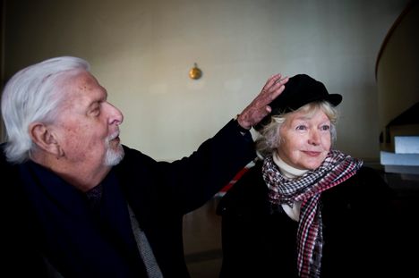 Komisario Palmu -tähdet Matti Ranin ja Elina Salo Bio Rexissä 2010.