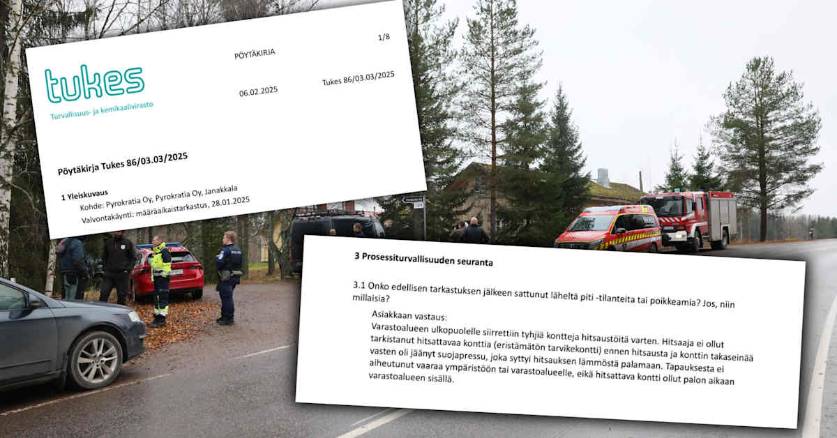 Janakkalan ilotulitefirmaa huomautettiin turvallisuudesta ennen paloa – yrityksen mukaan parannuksia oli tehty | Kotimaa