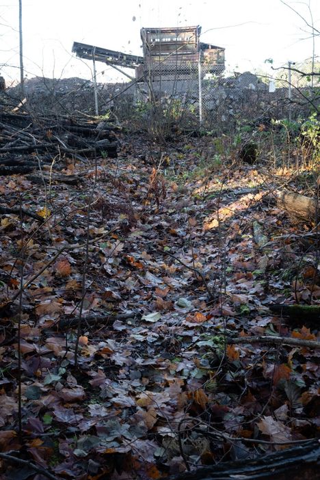 Stansvikissa noron alkupää on peitetty täyttömaalla rakennustöiden yhteydessä.