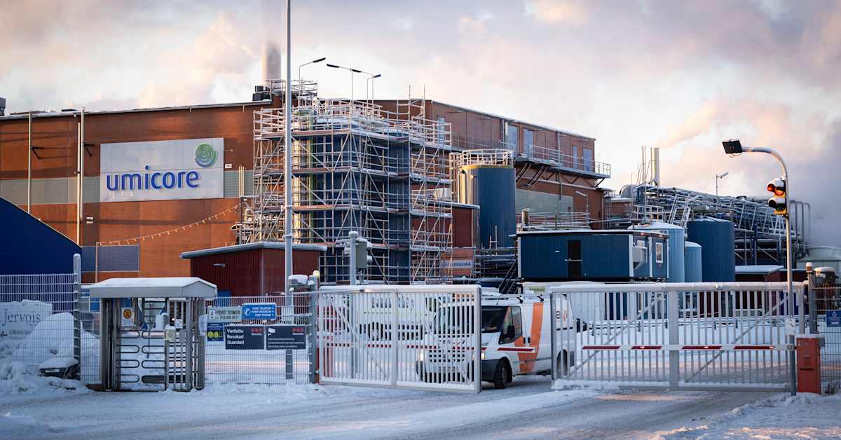 Koboltti- ja akkumateriaalivalmistaja Umicore aloittaa muutosneuvottelut – koskee yli 400:aa työntekijää | Keski-Pohjanmaa